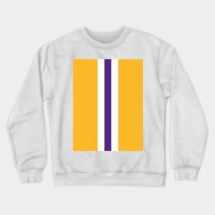 Retro American Basketball Stripes LA, Yellow, White, Purple Crewneck Sweatshirt